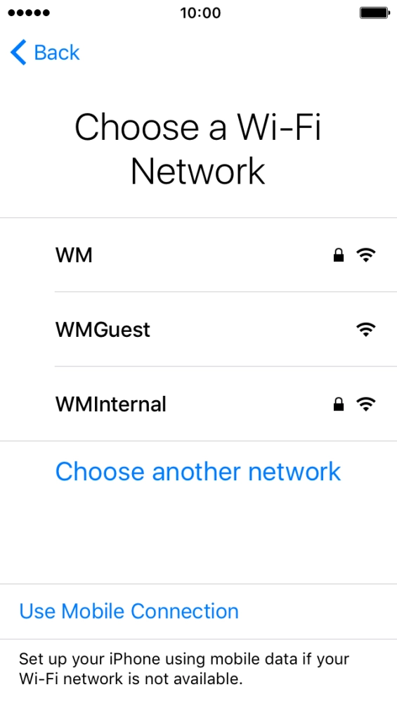 Press the required Wi-Fi network.
