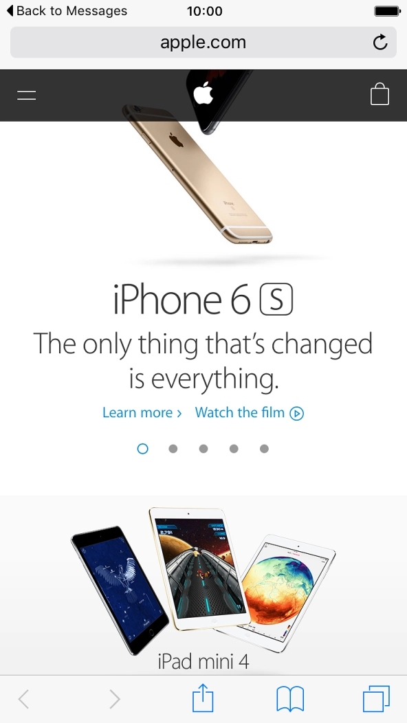 Press the screen a little harder until the content of the message is opened in the relevant application.