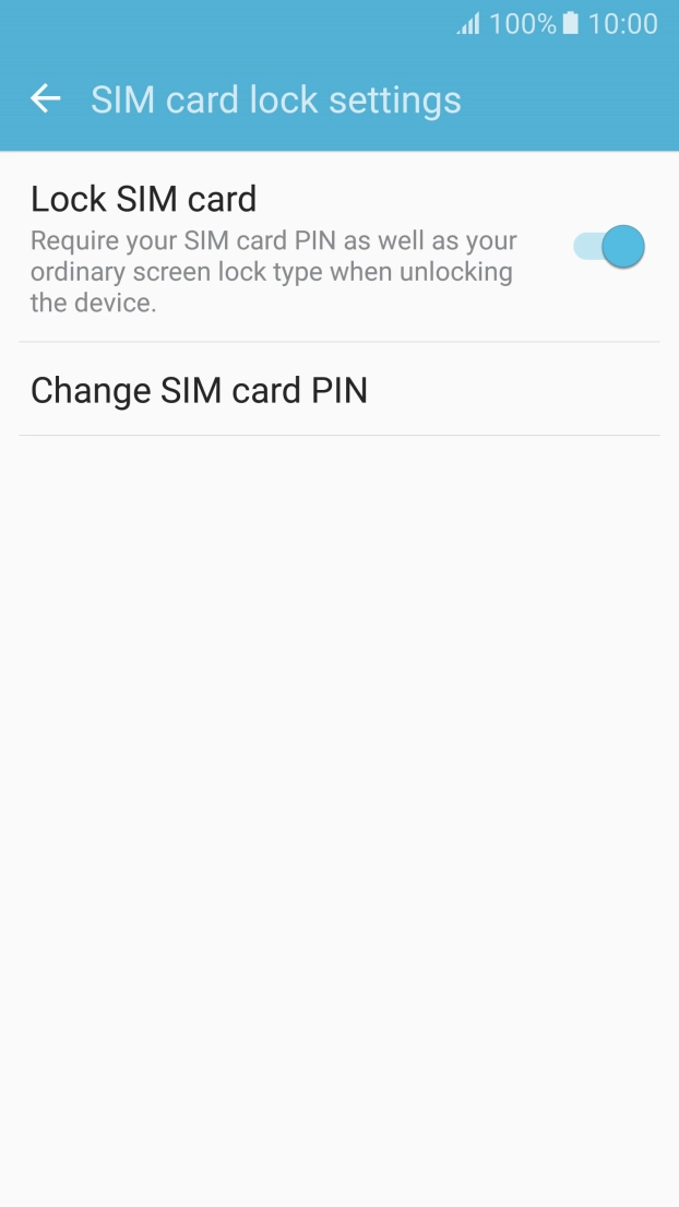 Press Change SIM card PIN.