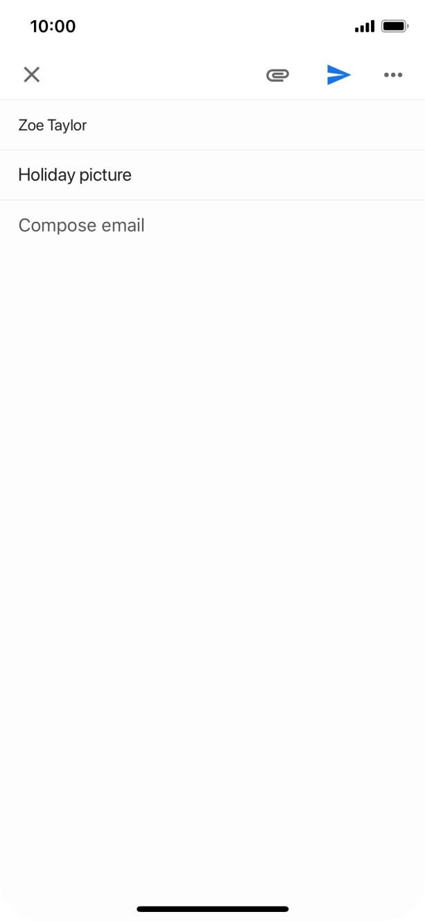 Press the text input field and write the required text.
