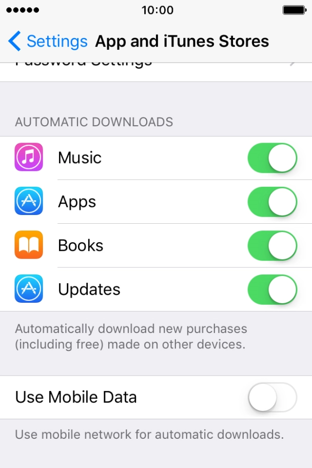 Press the indicator next to 