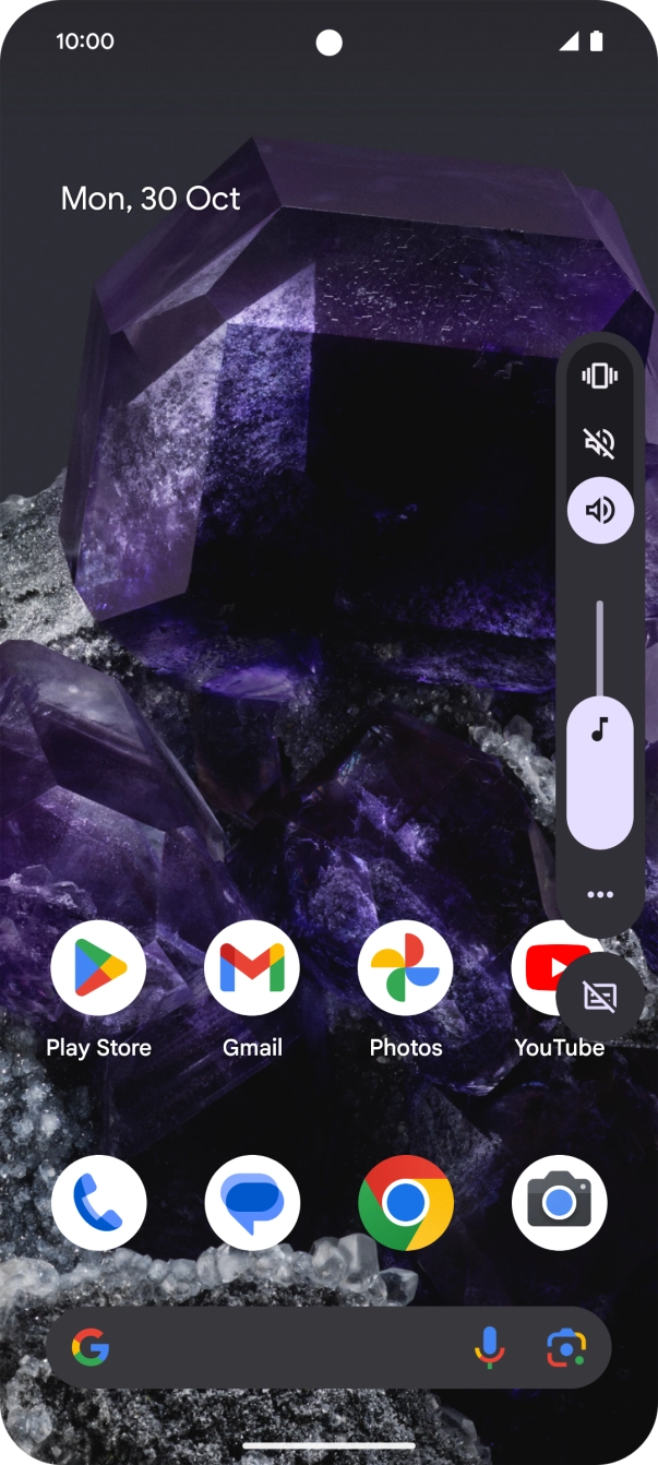 Press the silent mode icon to turn on the function.