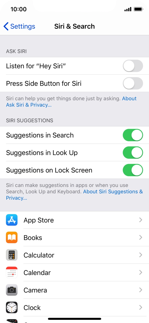 Press the indicator next to 
