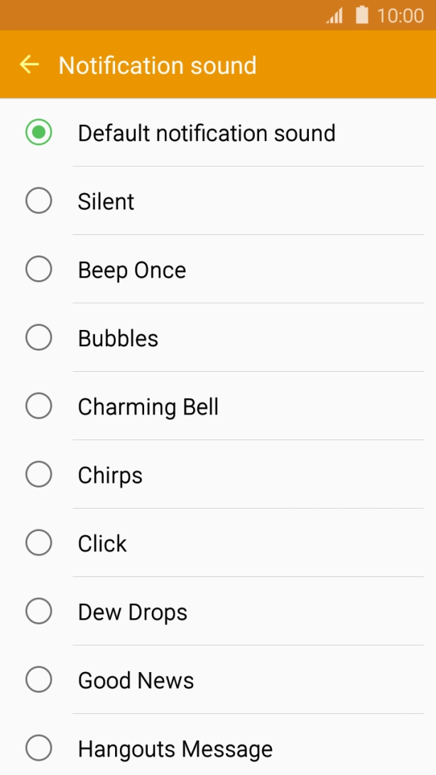 Press the different message tones to hear them.