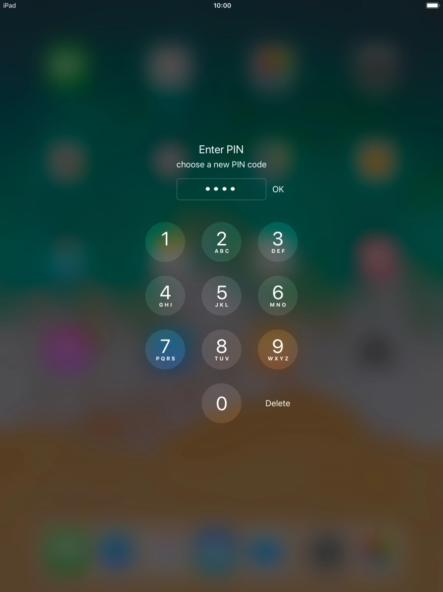 Key in a new four-digit PIN and press OK. Key in a new four-digit PIN and press OK.