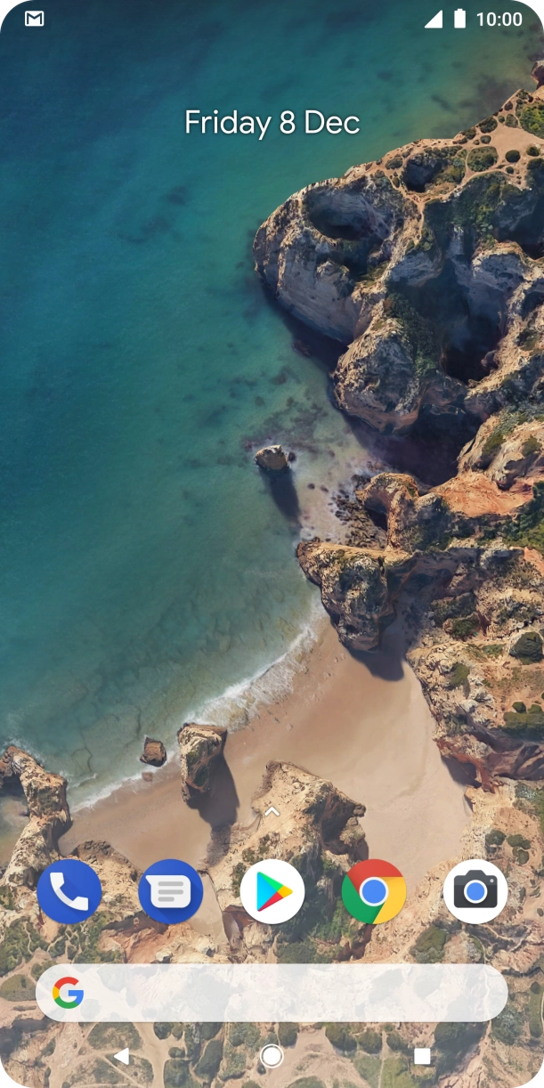 The email icon shows that you've received a new email.