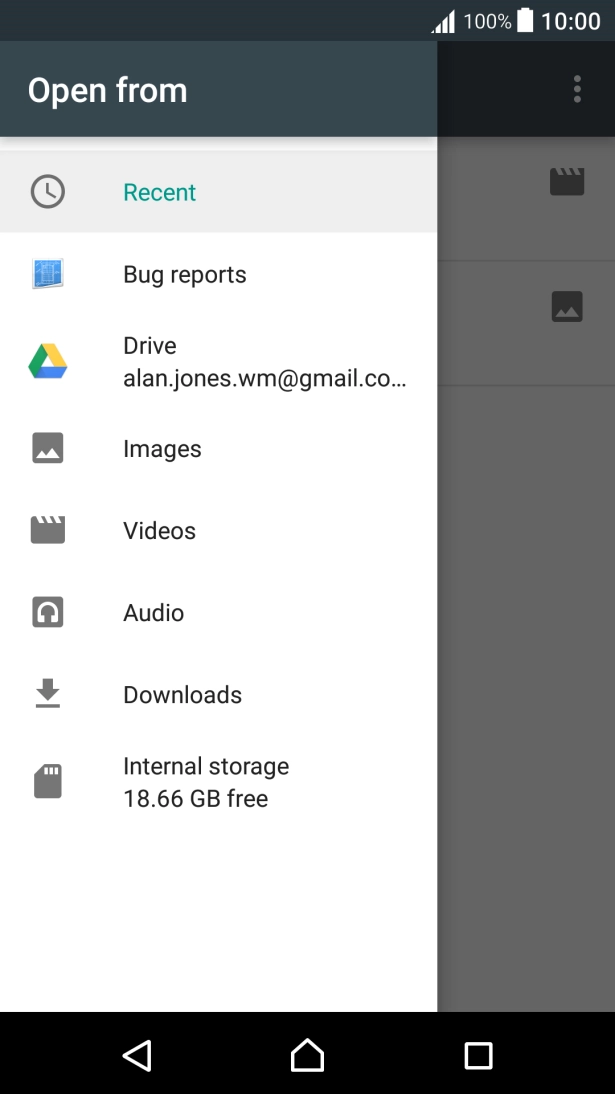 Press the required category and go to the required folder.
