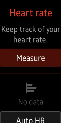 Press Measure and wait while the smartwatch measures your heart rate.