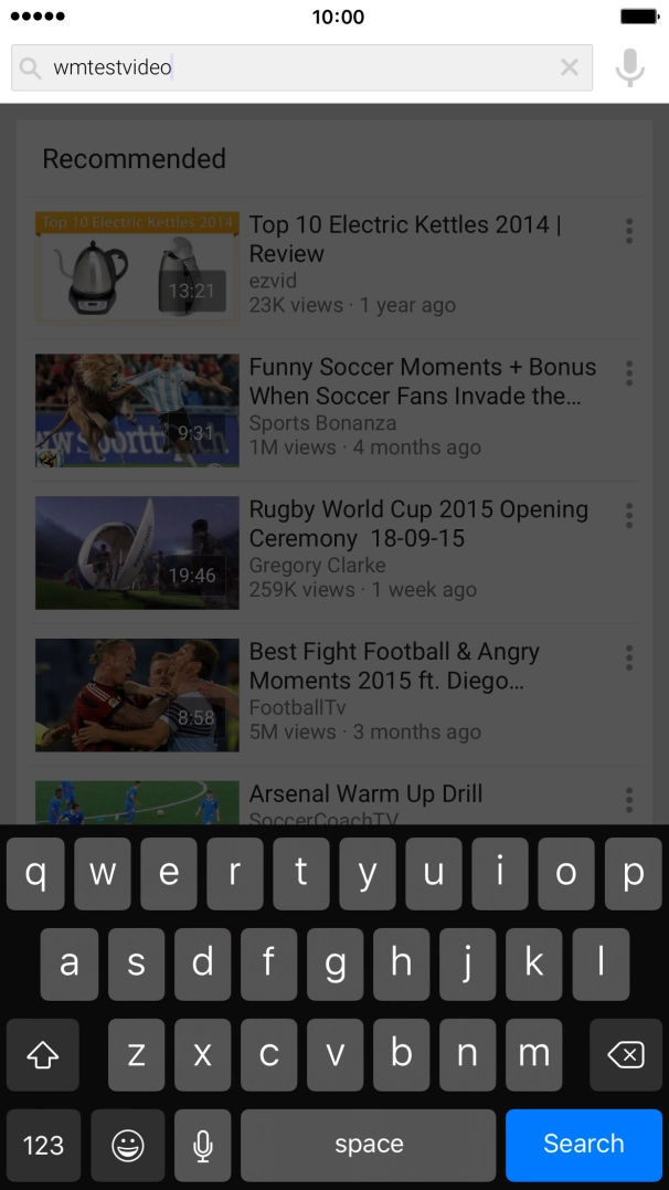 Key in the required search word and press Search.