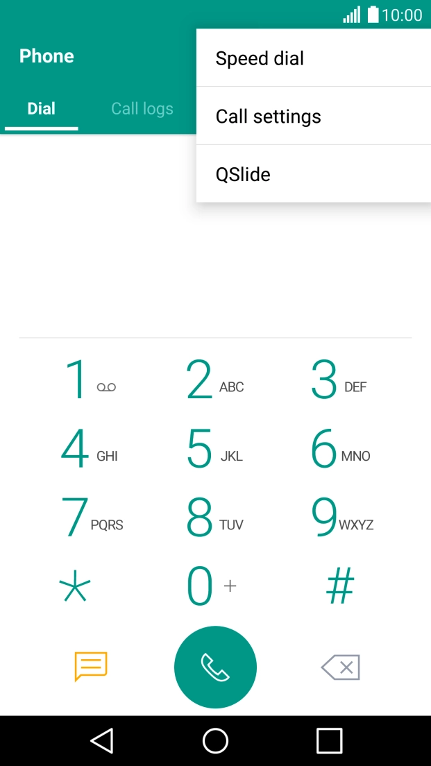 Press Call settings.