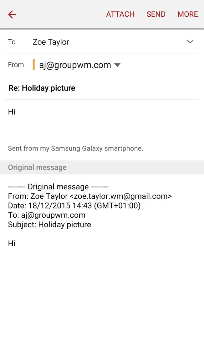 Write the text and press SEND.