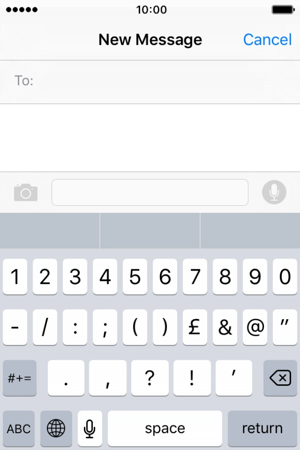 Press the required numbers and symbols.