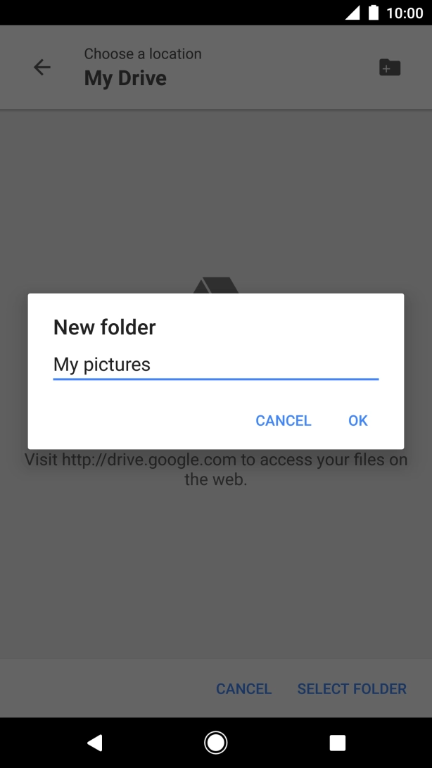 Key in the required name and press OK.