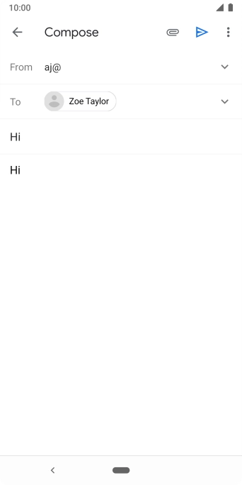 Press the attachment icon. Press the attachment icon.
