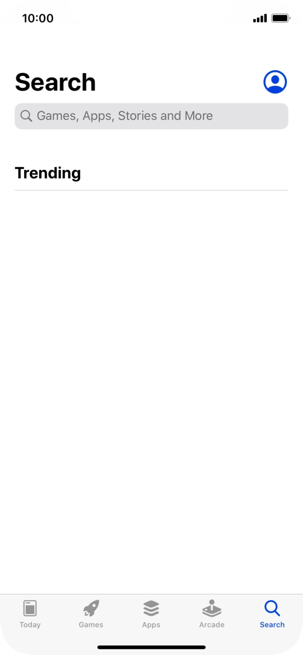 Press the search field. Press the search field.