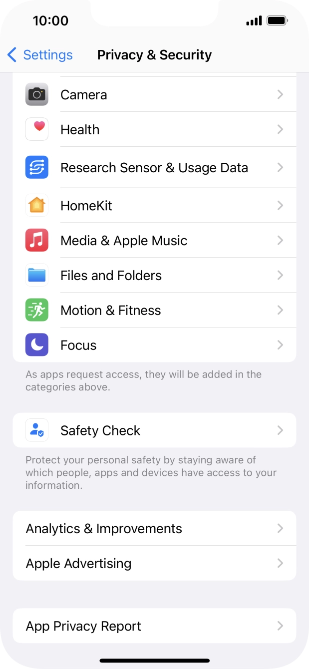 Press App Privacy Report.