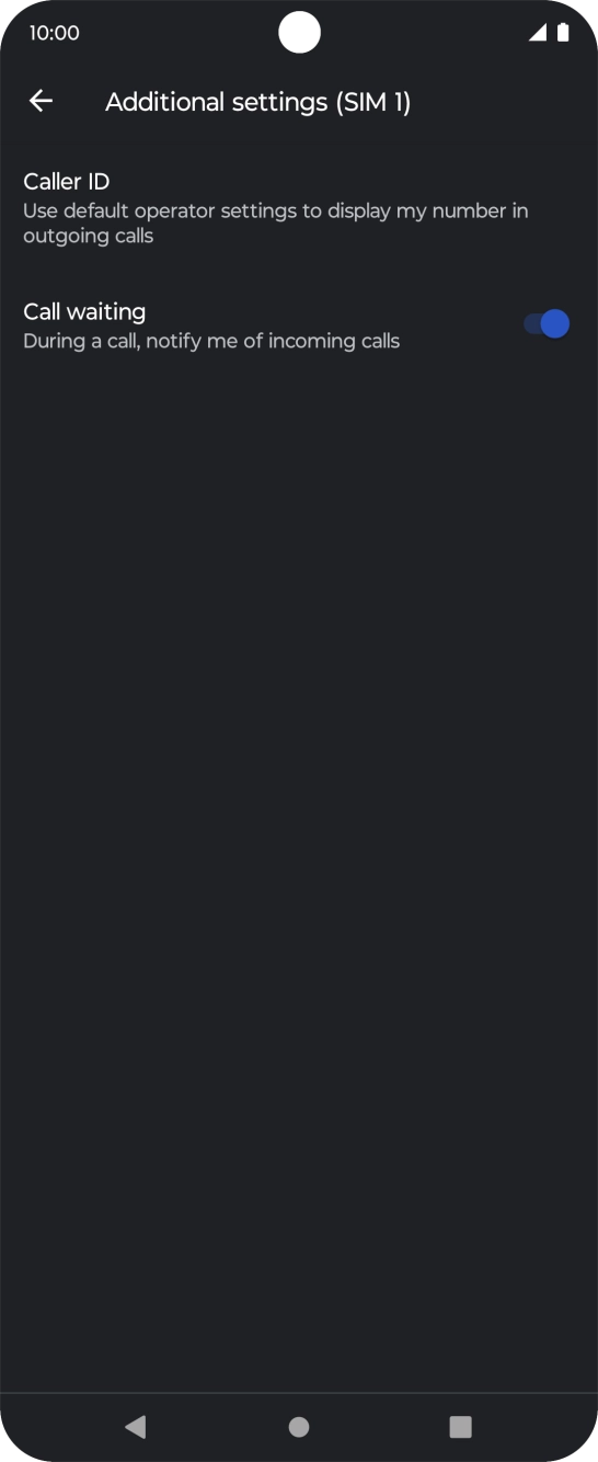 Press the indicator next to 