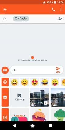 Press the picture icon and go to the required folder.