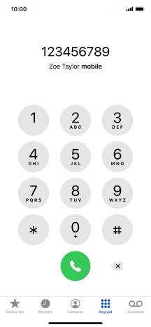 Key in the required number and press the call icon.