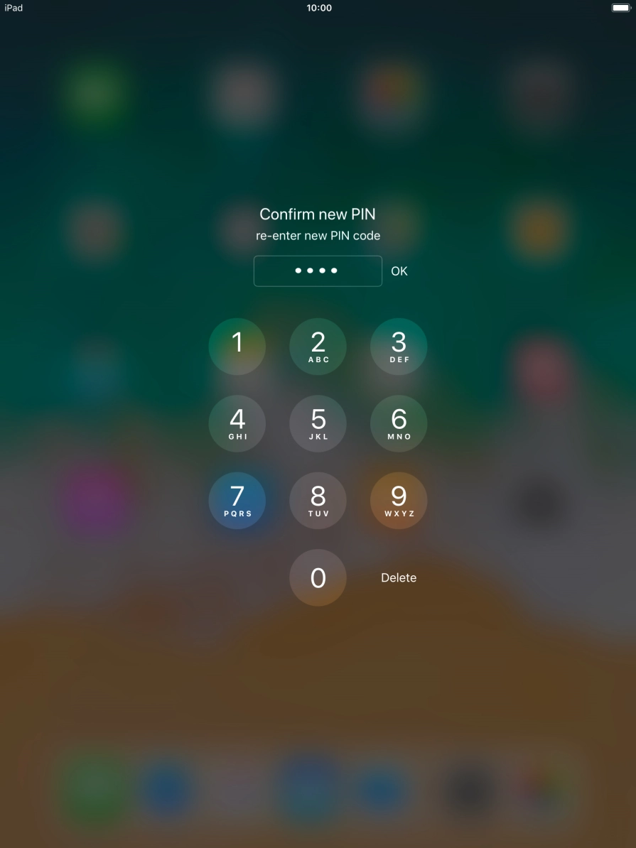 Key in the new PIN again and press OK. Key in the new PIN again and press OK.
