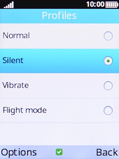 Select another profile to turn off silent mode.