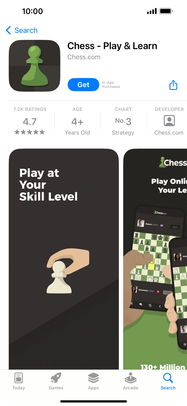 Press Get and follow the instructions on the screen to install the app.