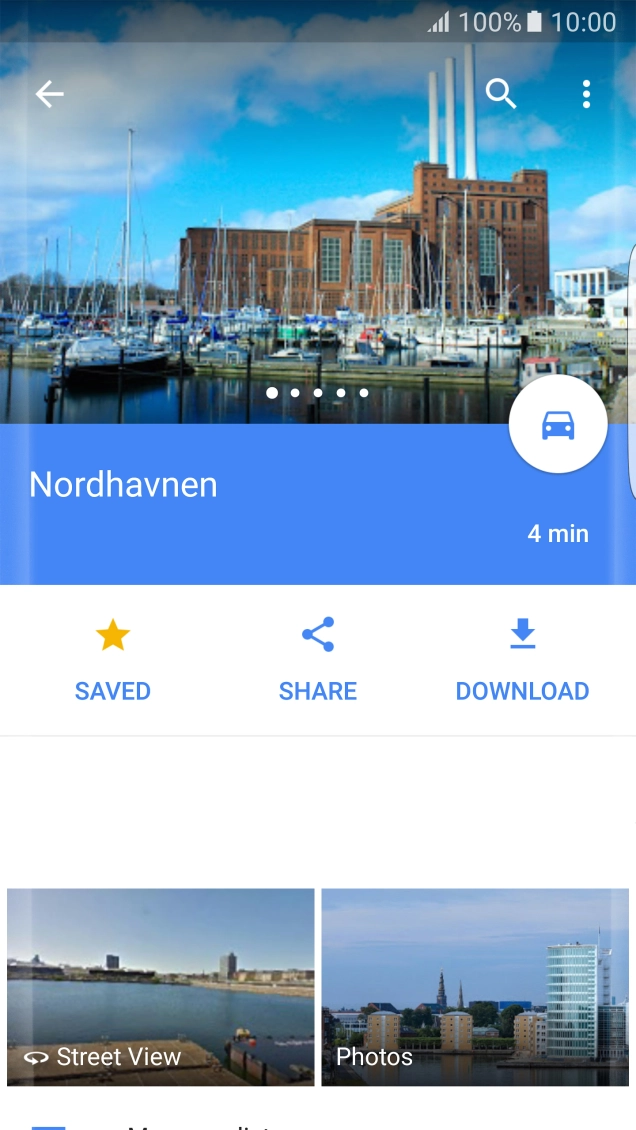 Press the travel information icon.