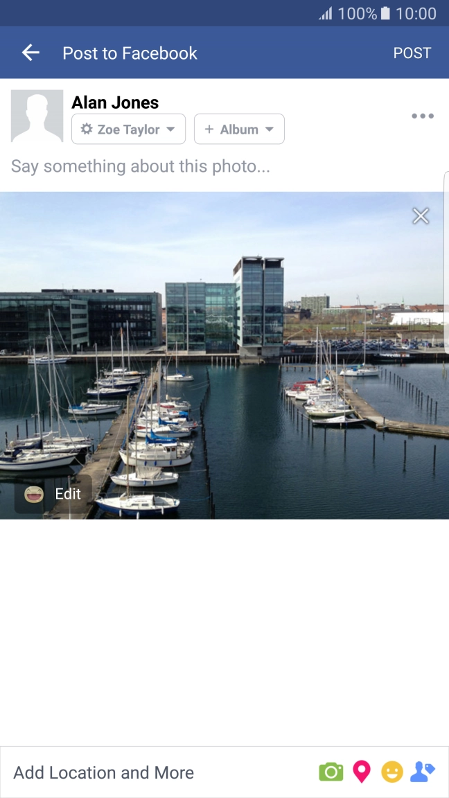 Press the text input field.