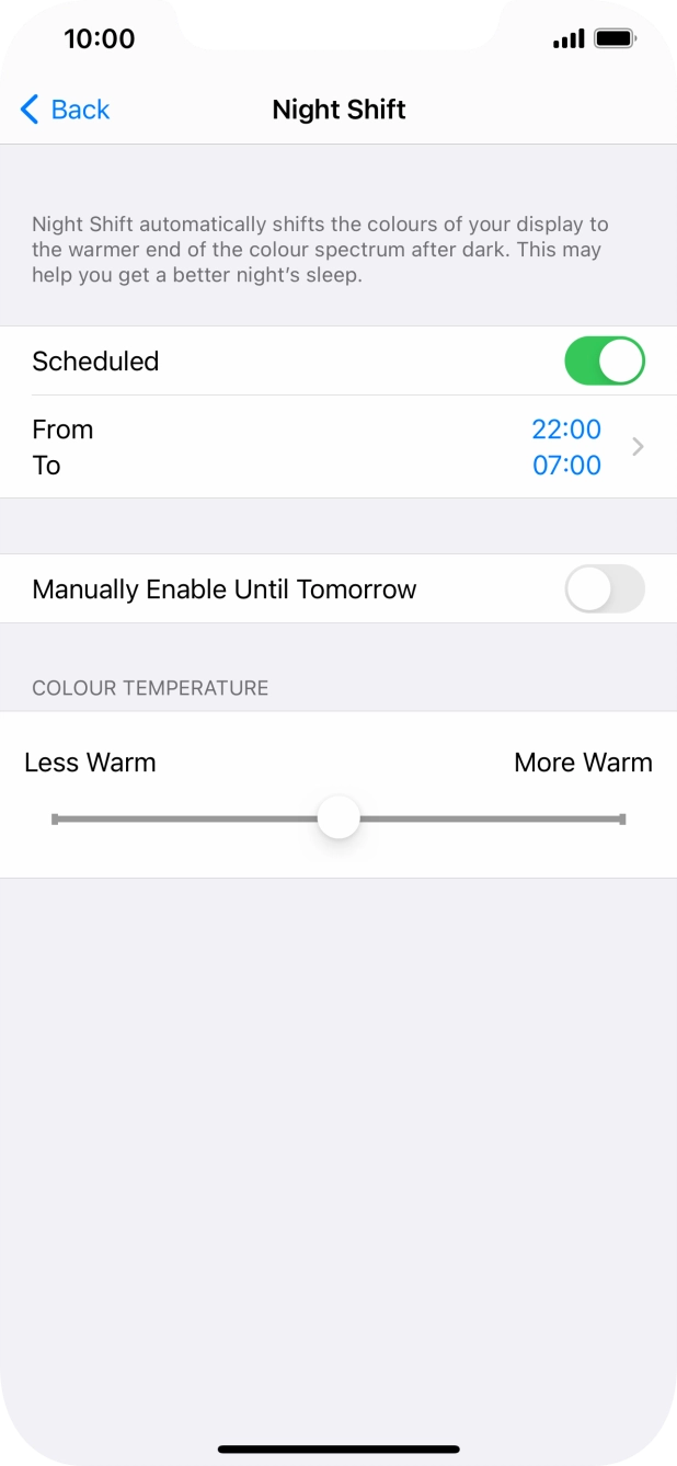 Press the indicator next to 