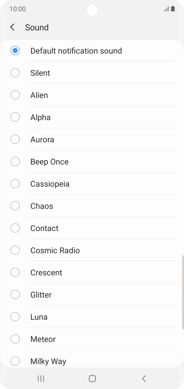 Press the different message tones to hear them.