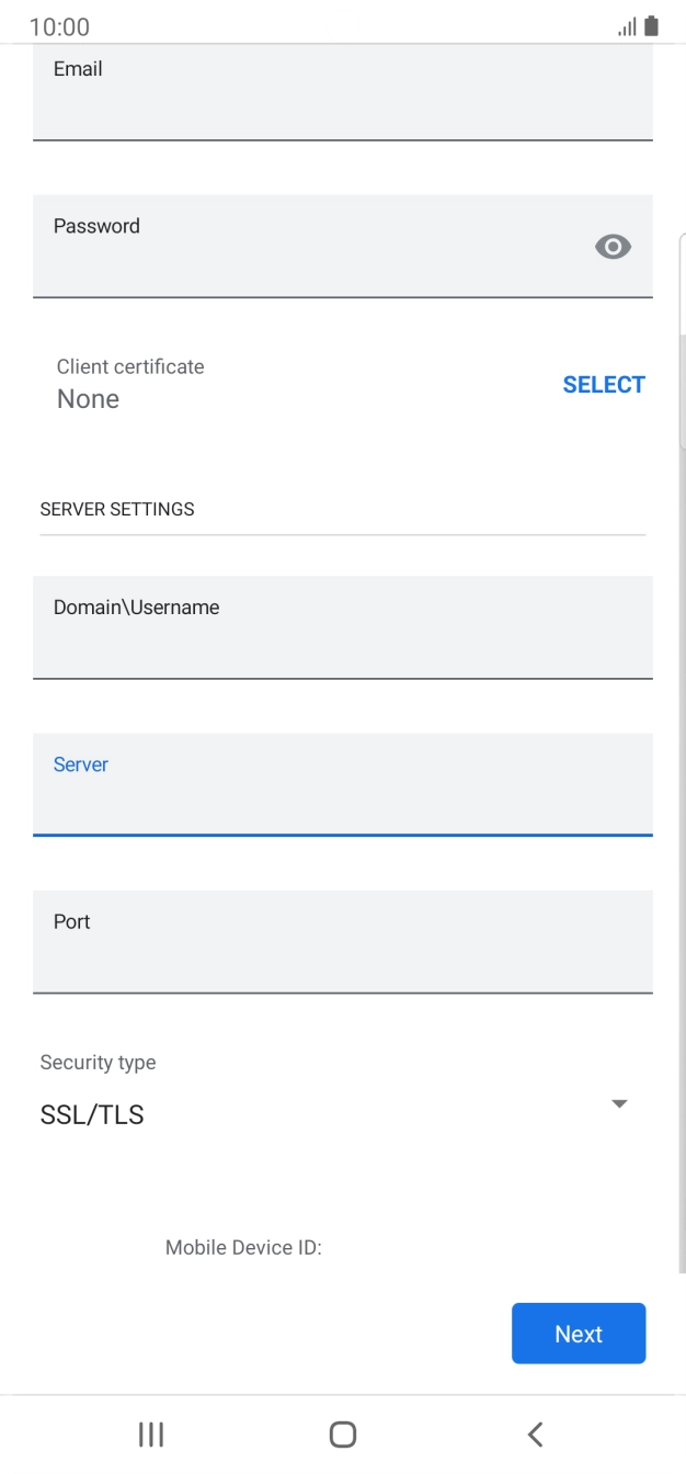 Press the field below 