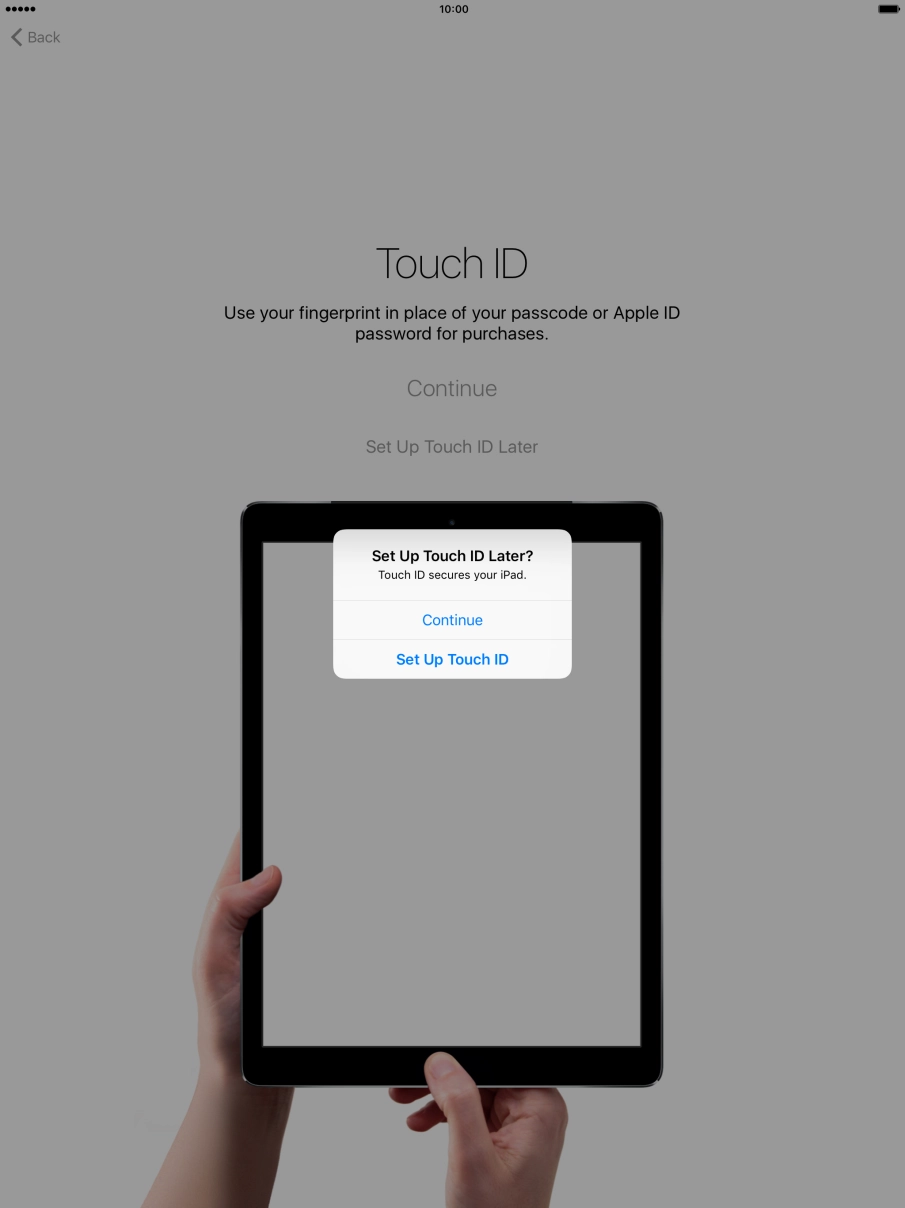If you turn off the function, press Continue. If you turn off the function, press Continue.