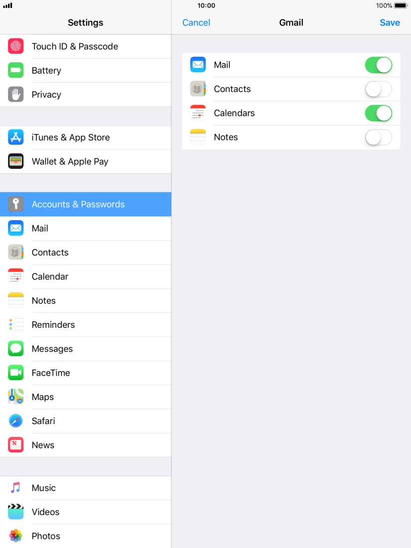 Press the indicator next to 