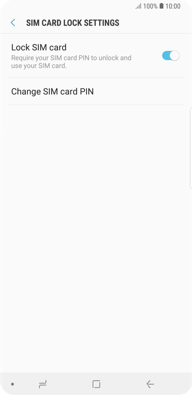 Press Change SIM card PIN.