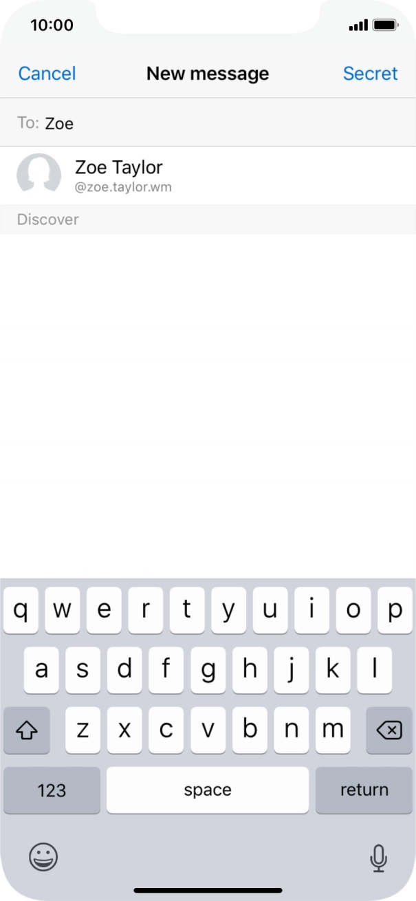 Press the required contact.