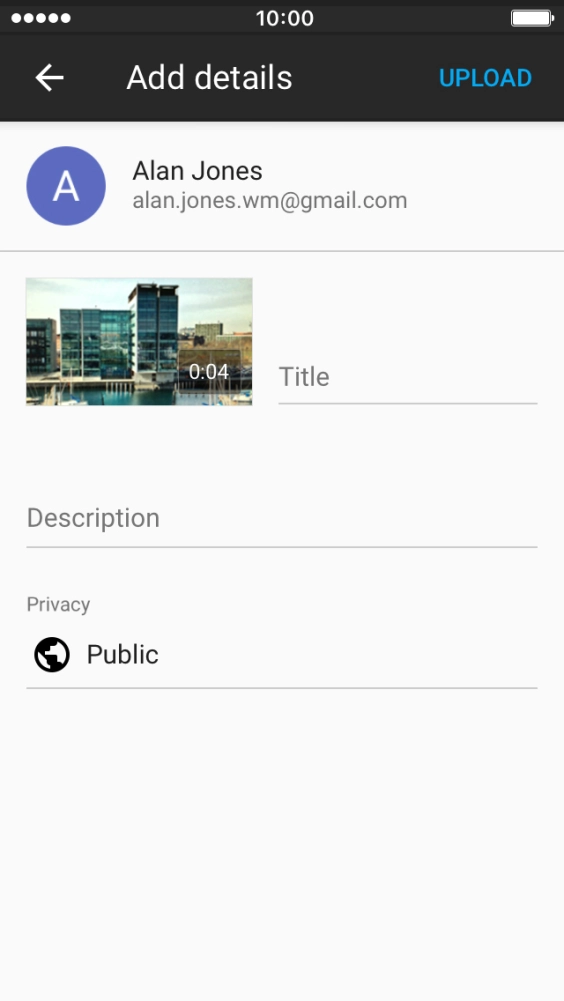 Press the text input field.