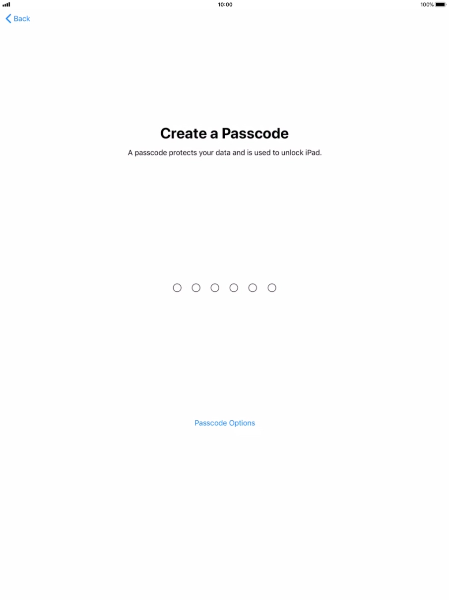 Press Passcode Options. Press Passcode Options.