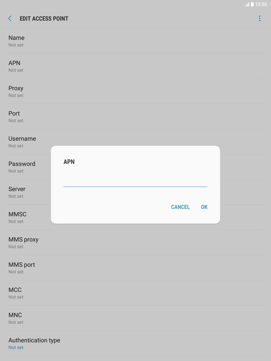 Key in telstra.wap and press OK.