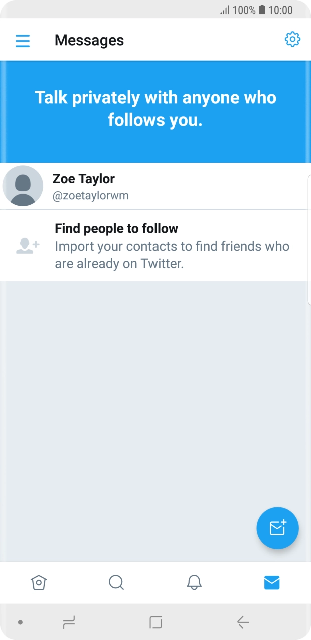 Press the new message icon.