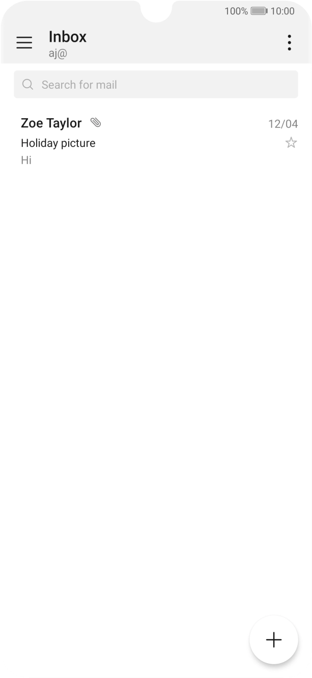 Slide your finger right starting from the left side of the screen.