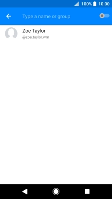 Press the search field.