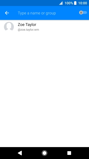 Press the search field.