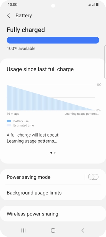 Press Power saving mode. Press Power saving mode.