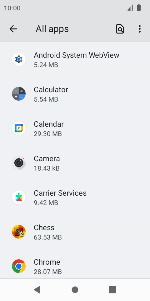 Press the required app.