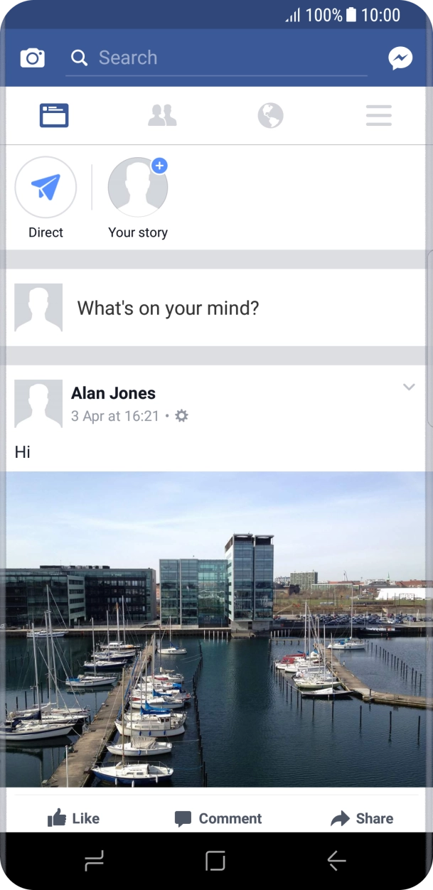 Press the text input field.