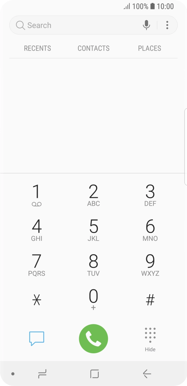 Press the Home key to return to the home screen.