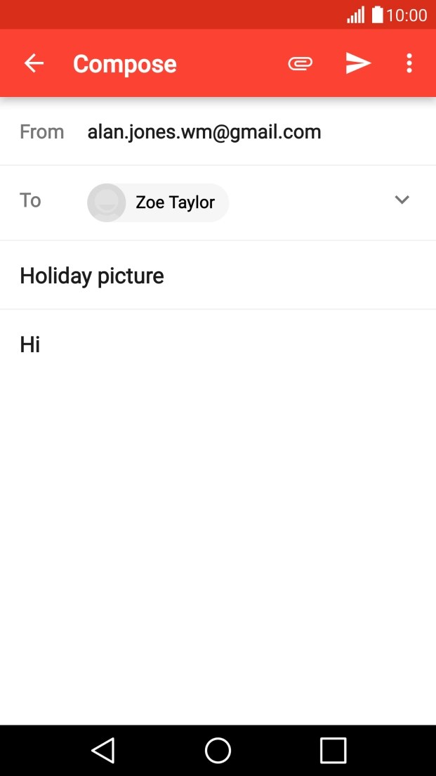 Write the required text and press the send icon.