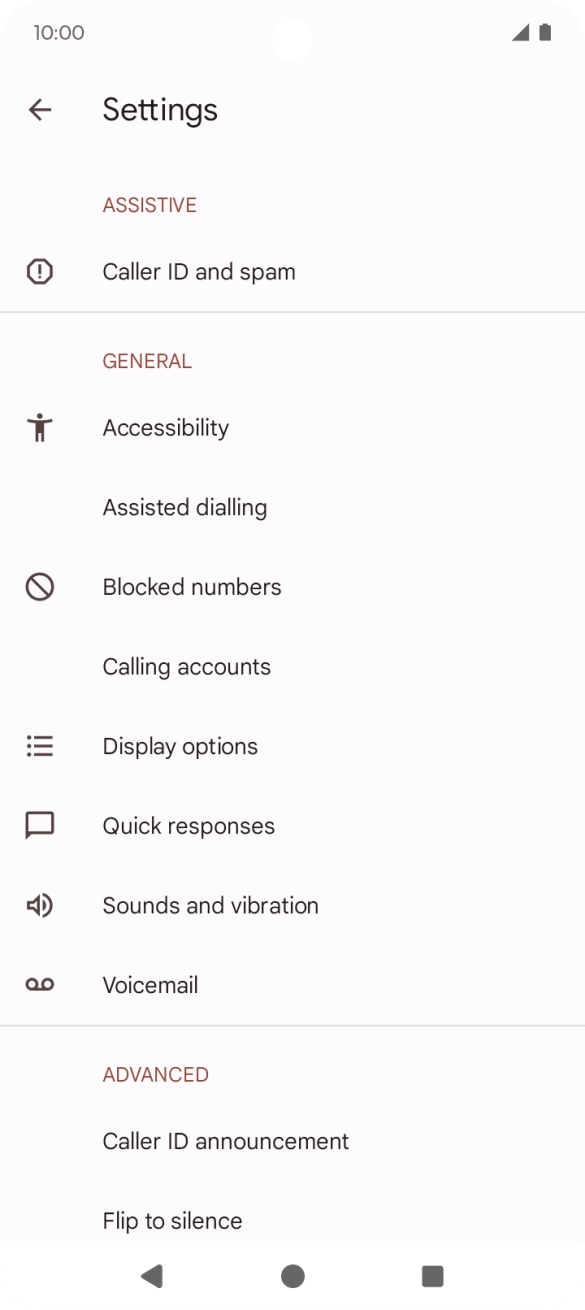 Press Calling accounts.