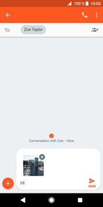 Press the send icon when you've finished your picture message.