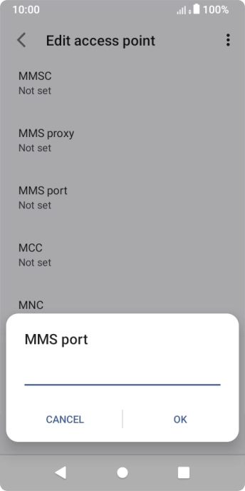 Key in 80 and press OK.